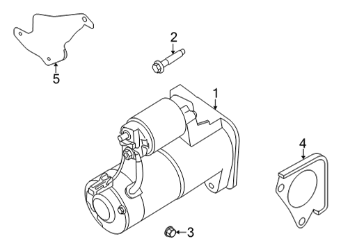 Cover-Starter Motor Diagram for 23301-9BT0A