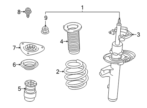 Spring-Front Diagram for 54010-6RA0A