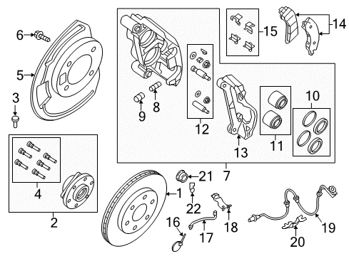 2021 Nissan Titan Brake Components Diagram