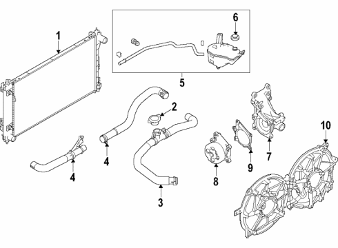 2020 Nissan Altima Cooling System, Radiator, Water Pump, Cooling Fan Diagram 4