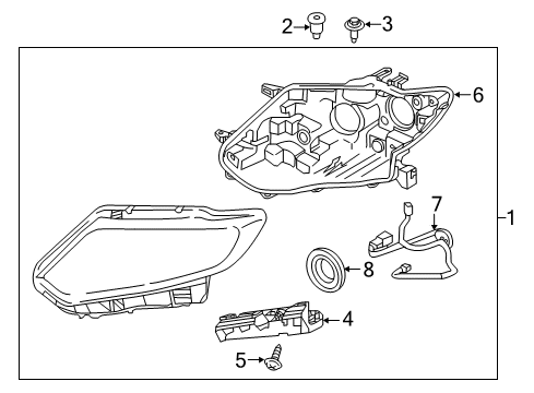2020 Nissan Rogue Headlamp Components Diagram 2