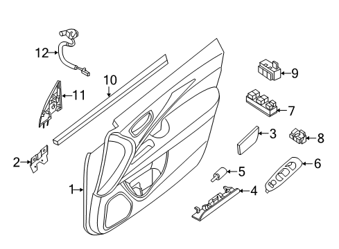 FINISHER Assembly-Front Door LH Diagram for 809A1-9PR0A