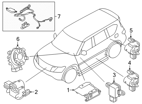 2020 Nissan Armada Air Bag Components Diagram 2