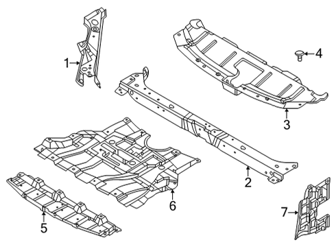 Support-Radiator Core,Upper Diagram for 62511-6RR0A