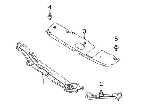 Support-Radiator Core,Upper Diagram for F2511-6LBMH