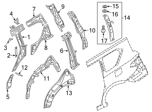 Inner Structure - Quarter Panel - 2020 Nissan Armada