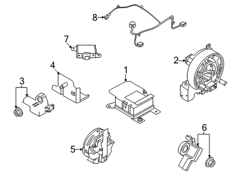 2021 Nissan Rogue Air Bag Components Diagram 2