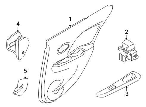 Finisher Assy-Rear Door,LH Diagram for 82901-5EE2A