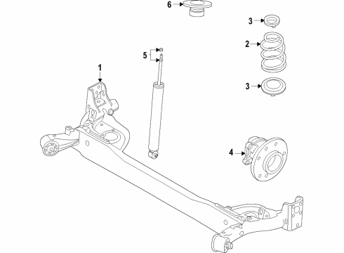 2020 Nissan Versa Rear Suspension, Suspension Components Diagram 2