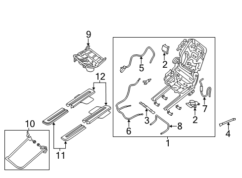 2020 Nissan Pathfinder Second Row Seats Diagram 2