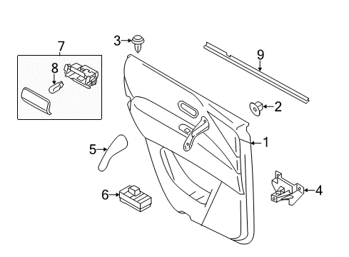 Finisher Assy-Rear Door,LH Diagram for 82901-6JL1A