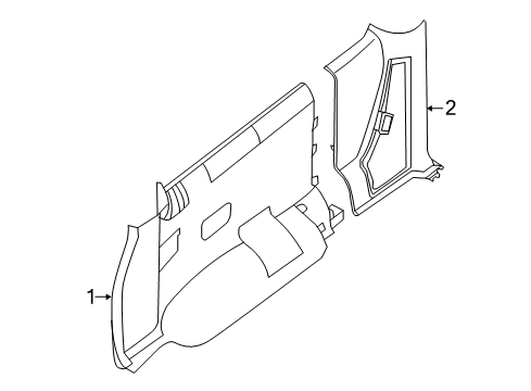 2020 Nissan NV Interior Trim - Side Panel Diagram 3