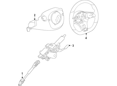 2021 Nissan Sentra Steering Column & Wheel, Steering Gear & Linkage Diagram 1