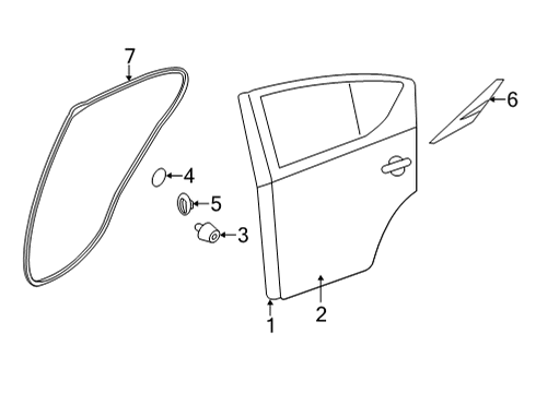 Pad-Rear Door Outer,LH Diagram for 82859-5EE0A
