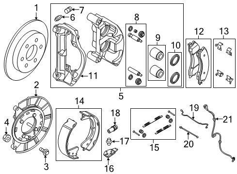 Rotor Brake Diagram for 43206-9FV0A