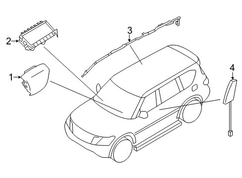 2022 Nissan Armada Air Bag Components Diagram 1