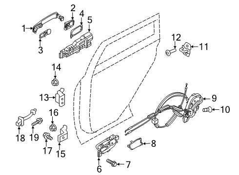 2020 Nissan Kicks Rear Door Diagram 3