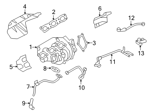 Manifold-Exhaust Diagram for 14004-6HT0A