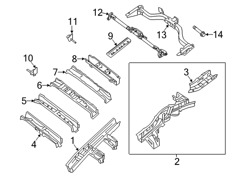 Member Assy-Hitch Diagram for 51170-6TA0A