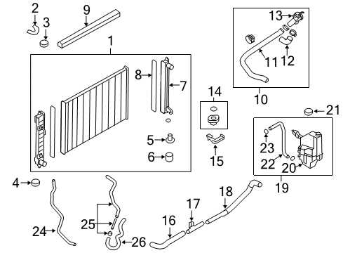 Mounting Rubber-Radiator,Upper Diagram for 21506-AX300
