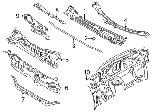 2022 Nissan Sentra Cowl Diagram