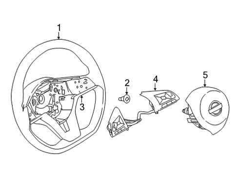2022 Nissan Sentra Steering Wheel & Trim Diagram