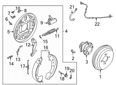 2020 Nissan Versa Brake Components Diagram 2