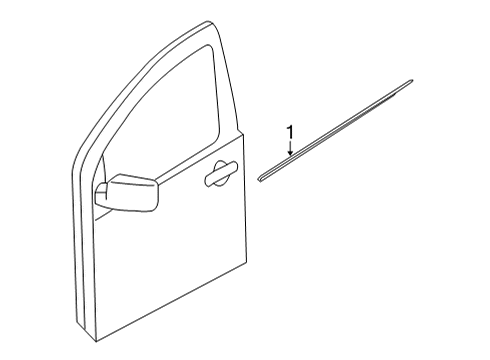 Moulding Assy-Front Door Outside,LH Diagram for 80821-9BU0A