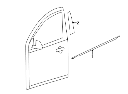 Moulding Assy-Front Door Outside,LH Diagram for 80821-5EF0A