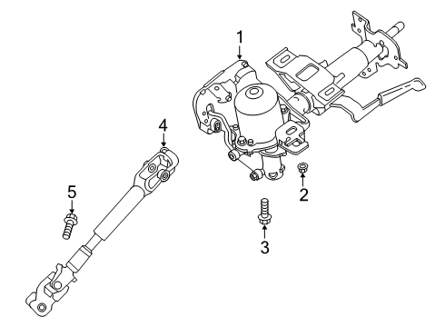 2022 Nissan Leaf Steering Column Assembly Diagram