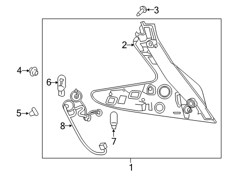 Lamp Assembly-Rr Comb LH Diagram for 26555-5SA1B