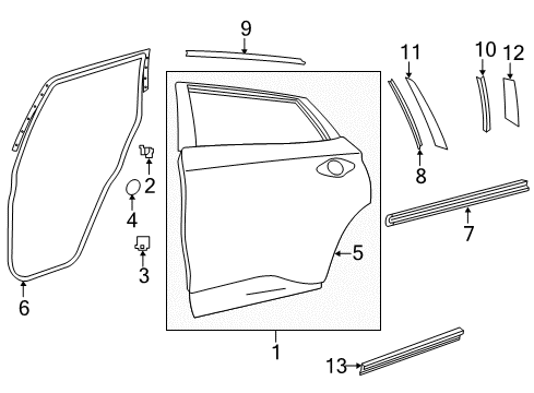 2020 Nissan Murano Rear Door Diagram