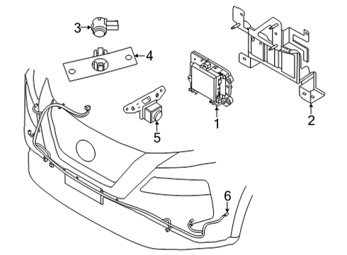 Harness-Corner Sensor,Front Diagram for 24033-6RF0B