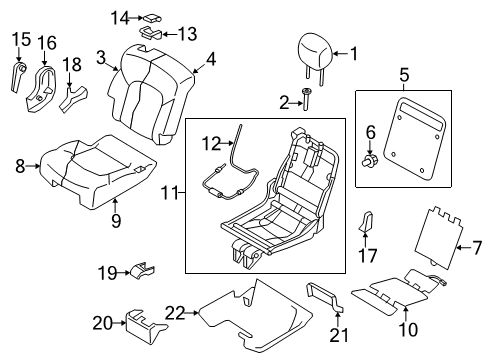 Frame & Power Unit-Rear Seat,LH Diagram for 88060-6JL2A