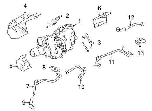 2021 Nissan GT-R Turbocharger & Components Diagram