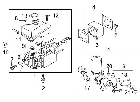 Cylinder Assy-Brake Master Diagram for 46010-9FT6B