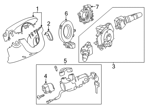 2021 Nissan NV Shroud, Switches & Levers Diagram