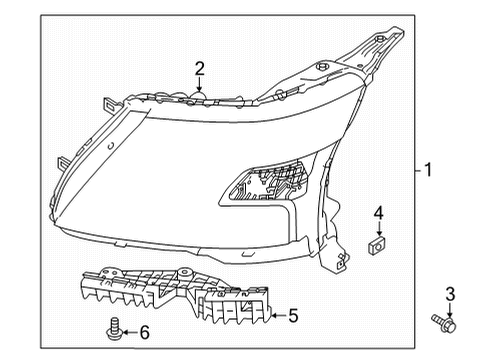 Bracket Assy-Mounting,Headlamp Diagram for 26042-6JF0A