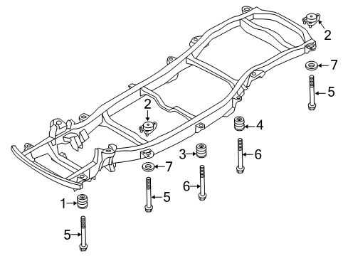 INSULATOR-Cab Mounting, 2ND Diagram for 95520-6JF0A