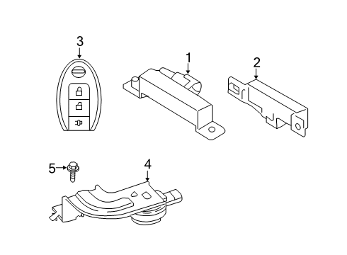 2020 Nissan Rogue Keyless Entry Components Diagram