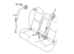 Diagram for 2022 Nissan Rogue Sport Seat Belt - 86884-6MR0A