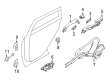 Diagram for 2020 Nissan Sentra Rear Passenger Door Handle Latch - 82501-6LE0A