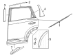 Diagram for Nissan Rogue Door Moldings - 82870-6RR0A