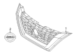 Diagram for 2021 Nissan Rogue Grille - 62310-6RR0B