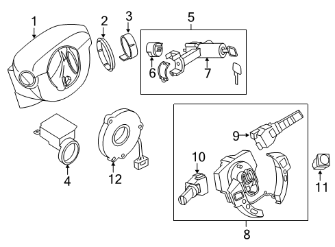 47945-JA00A Nissan Sensor Assembly-Steering Angle