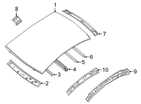 Nissan G6314-6LB0A Reinforce-Roof Side Rail,Outer RH