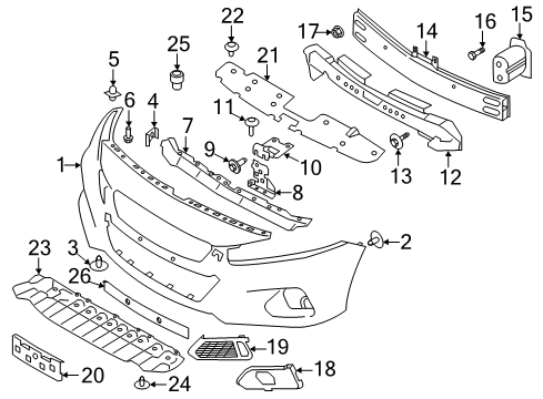 Nissan 62078-6CA0B MOULDING-Front Bumper, Upper 62078-6CA0B Nissan MOULDING-Front Bumper, Upper