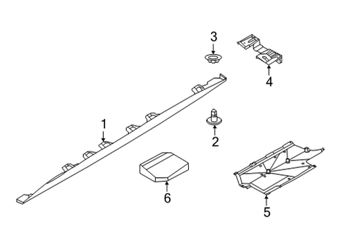 Nissan 76850-6LD0H Mudguard-Sill Center,RH