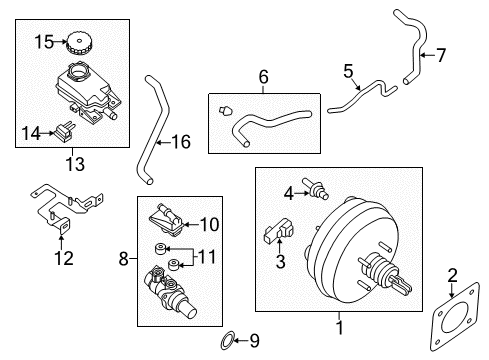 Nissan 47210-3JA0A Booster Assy-Brake 47210-3JA0A Nissan Booster Assy-Brake