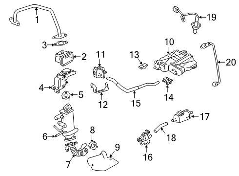 Nissan 14710-6CA1C Exhaust Gas Recircuration Valve